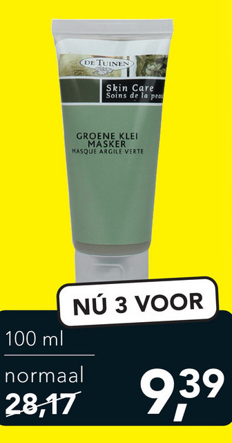 De Tuinen Huismerk   gezichtsmasker folder aanbieding bij  Holland & Barrett - details