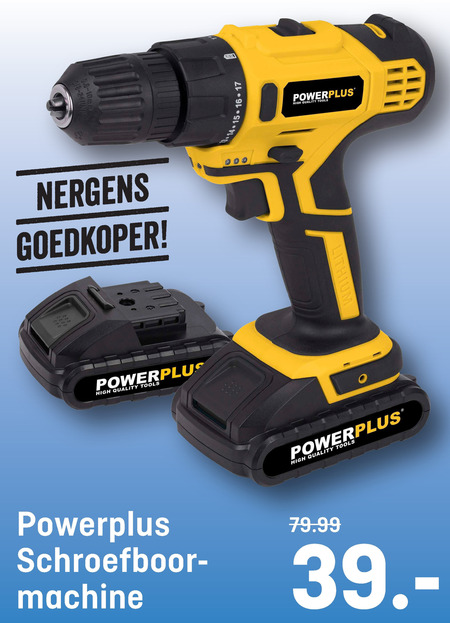 powerplus   accuboormachine folder aanbieding bij  Multimate - details