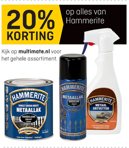 Hammerite   metaallak folder aanbieding bij  Multimate - details