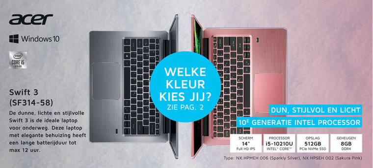 Acer   notebook folder aanbieding bij  Informatique - details