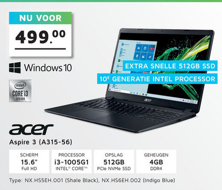 Acer   notebook folder aanbieding bij  Informatique - details