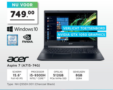 Acer   notebook folder aanbieding bij  Informatique - details