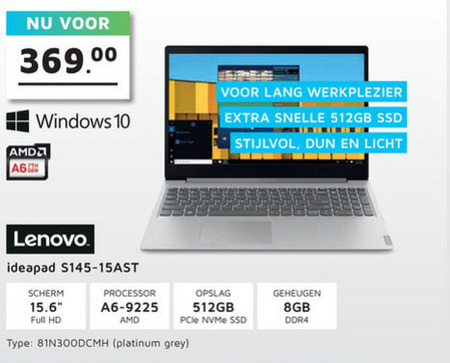 Lenovo   notebook folder aanbieding bij  Informatique - details