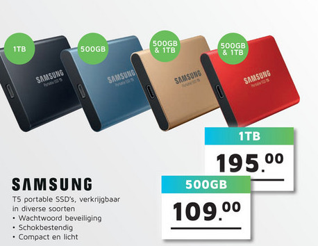 Samsung   portable harde schijf folder aanbieding bij  Informatique - details