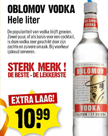 Oblomov   wodka folder aanbieding bij  Dirck III - details