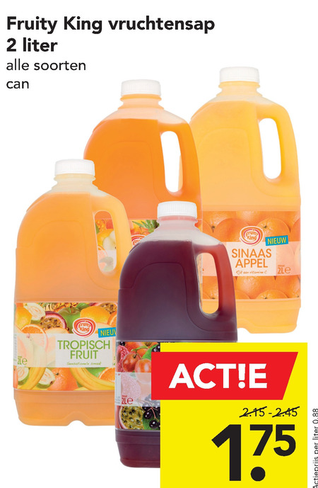 Fruity King   fruitdrank folder aanbieding bij  Deen - details