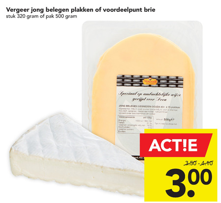 Vergeer   brie, kaasplakken folder aanbieding bij  Deen - details