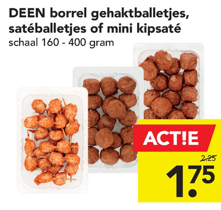 Deen Huismerk   kipsate, gehaktballetjes folder aanbieding bij  Deen - details