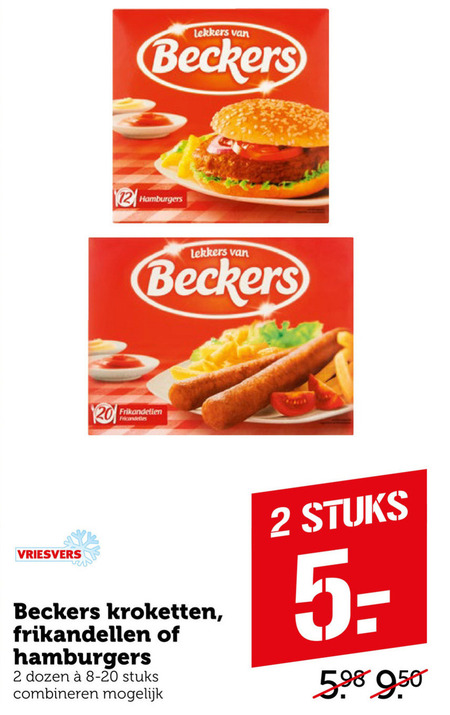 Beckers   kroket, frikandellen folder aanbieding bij  Coop - details