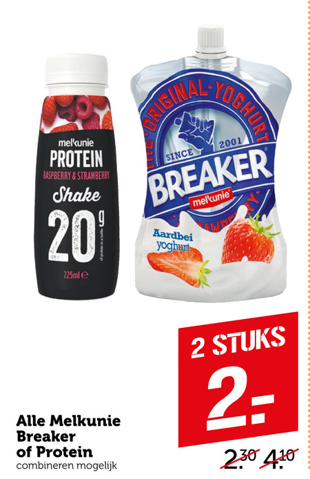 Melkunie   melkdrank, zuivelsnack folder aanbieding bij  Coop - details