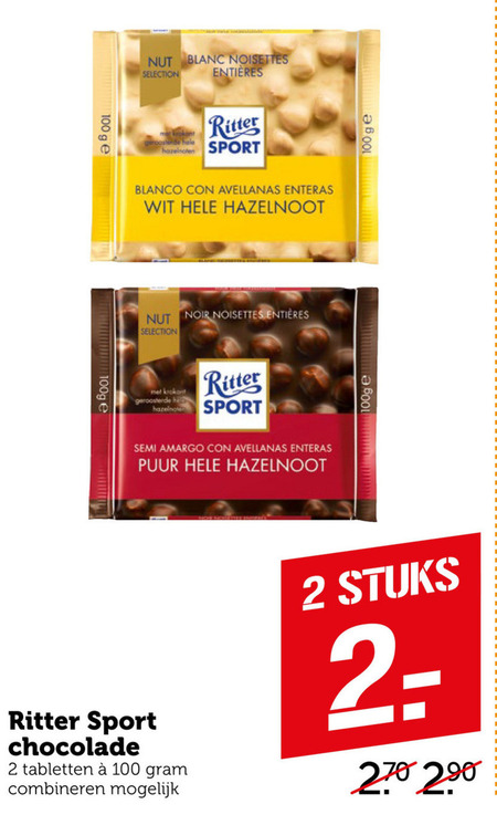 Ritter Sport   chocolade folder aanbieding bij  Coop - details