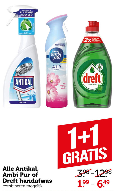 Dreft   afwasmiddel, kalkaanslagreiniger folder aanbieding bij  Coop - details