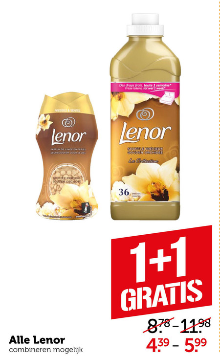 Lenor   wasverzachter, wasmiddel folder aanbieding bij  Coop - details