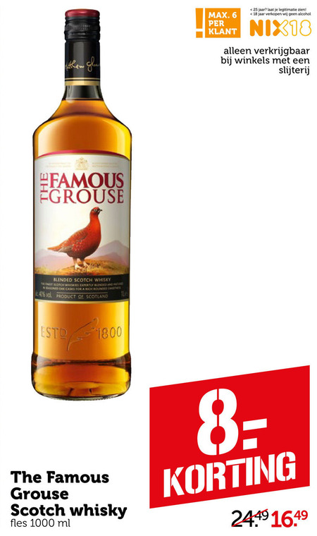 Famous Grouse   whisky folder aanbieding bij  Coop - details