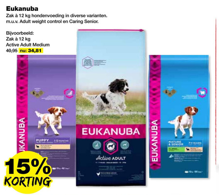 Eukanuba   hondenvoer folder aanbieding bij  Jumper - details