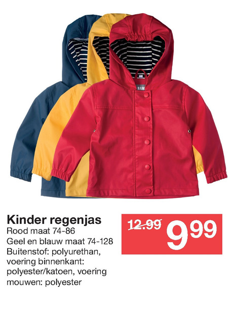 kinderregenkleding folder aanbieding bij Zeeman details