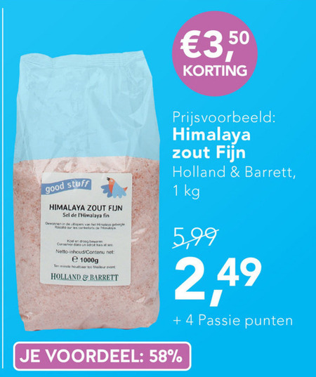 Holland and Barrett   zout folder aanbieding bij  Holland & Barrett - details