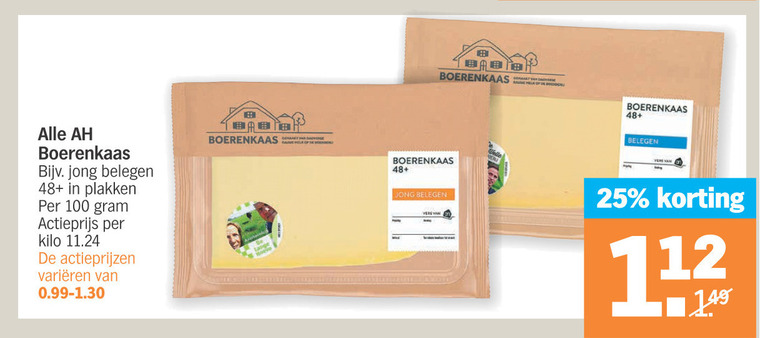 Boerenkaas   kaasplakken folder aanbieding bij  Albert Heijn - details