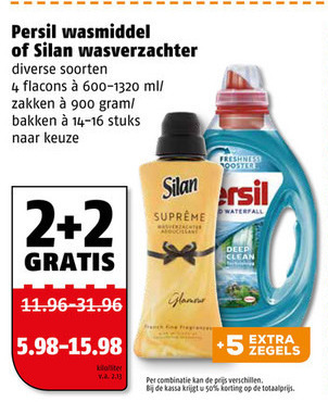 Persil   wasmiddel, wasverzachter folder aanbieding bij  Poiesz - details