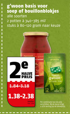 Gwoon   soep, bouillon folder aanbieding bij  Poiesz - details