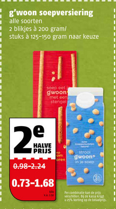 Gwoon   croutons, soepstengels folder aanbieding bij  Poiesz - details