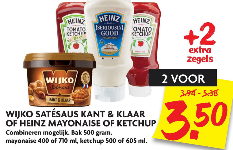 Heinz   satesaus, mayonaise folder aanbieding bij  Dekamarkt - details