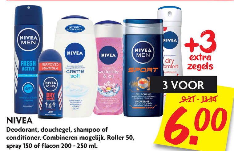 Nivea   shampoo, deodorant folder aanbieding bij  Dekamarkt - details