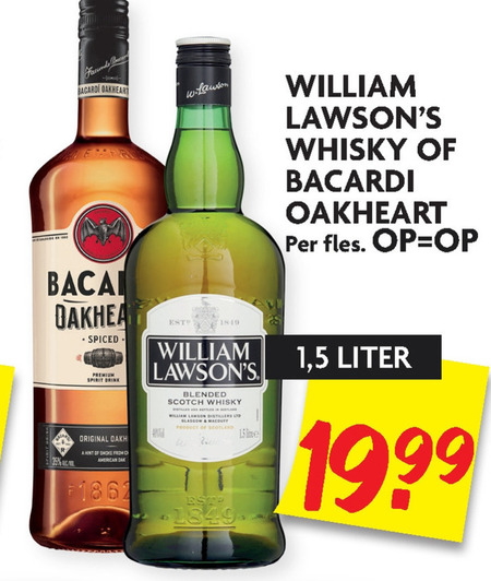 Bacardi   whisky, rum folder aanbieding bij  Dekamarkt - details