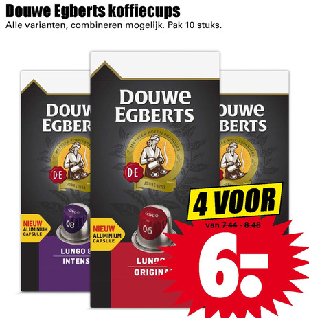 Douwe Egberts   koffiecups folder aanbieding bij  Dirk - details