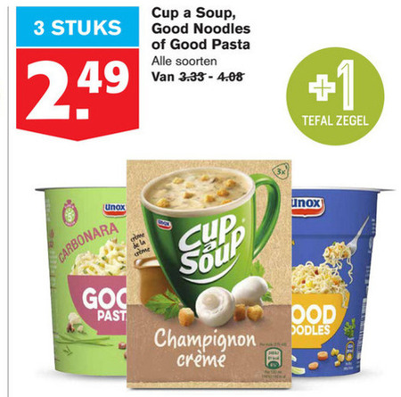 Unox   soep, noodles folder aanbieding bij  Hoogvliet - details