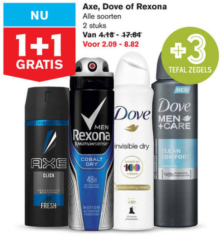 Axe   deodorant, douchegel folder aanbieding bij  Hoogvliet - details