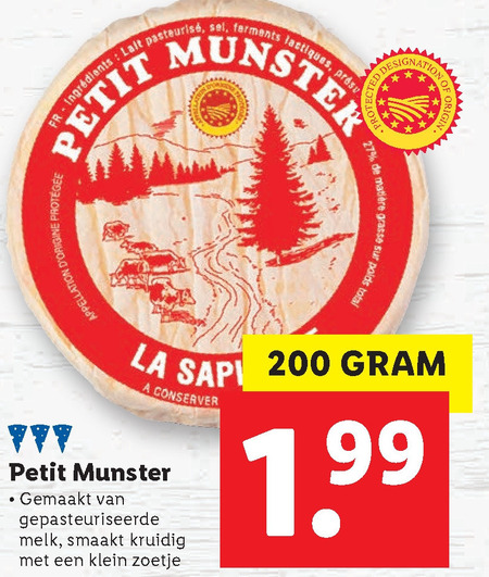 Munster   buitenlandse kaas folder aanbieding bij  Lidl - details