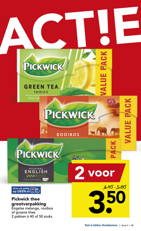 Pickwick   thee folder aanbieding bij  Deen - details