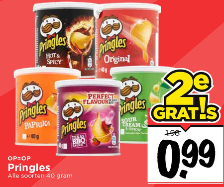 Pringles   chips folder aanbieding bij  Vomar - details