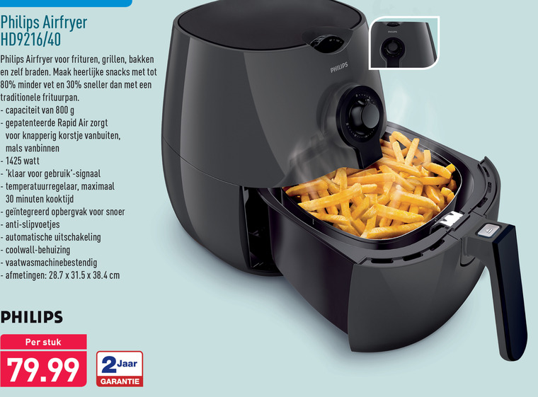 Philips   friteuse folder aanbieding bij  Aldi - details