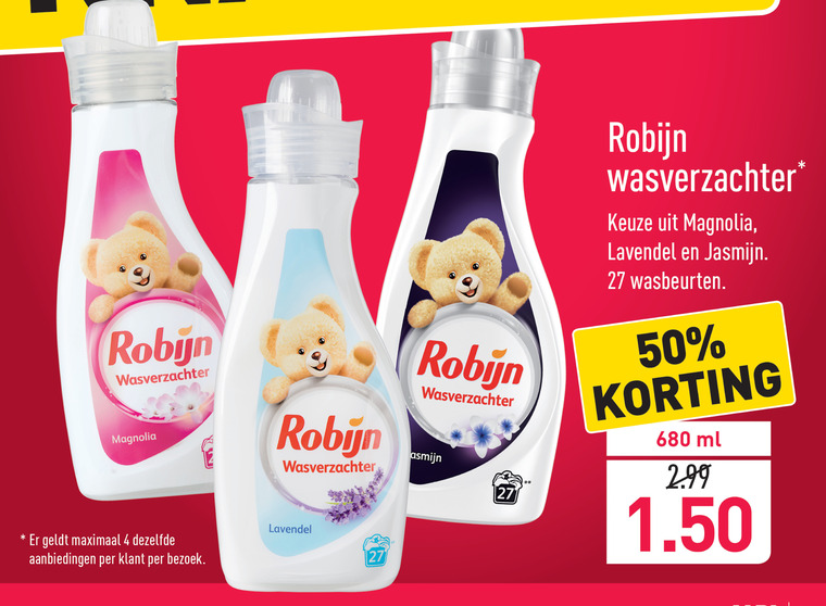 Robijn   wasverzachter folder aanbieding bij  Aldi - details