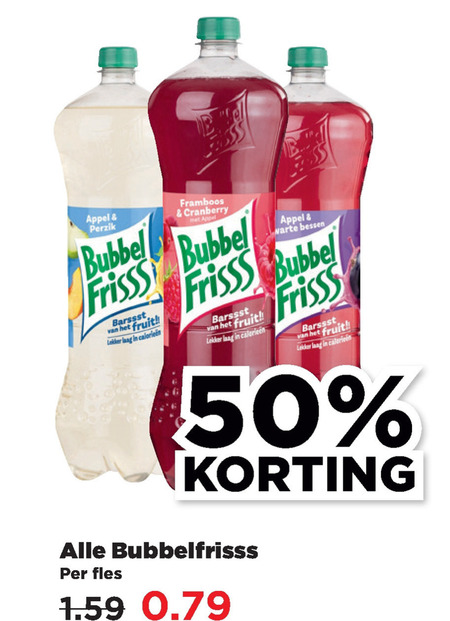 Bubbelfrisss   frisdrank folder aanbieding bij  Plus - details