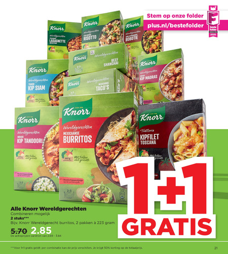 Knorr   maaltijdmix folder aanbieding bij  Plus - details