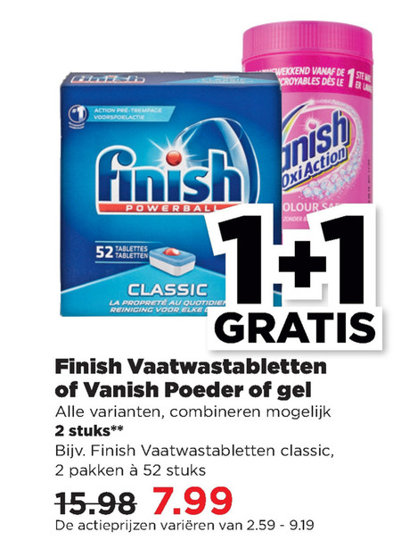 Vanish   vlekkenverwijderaar, vaatwasmiddel folder aanbieding bij  Plus - details