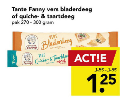 Tante Fanny   vers deeg, bladerdeeg folder aanbieding bij  Deen - details