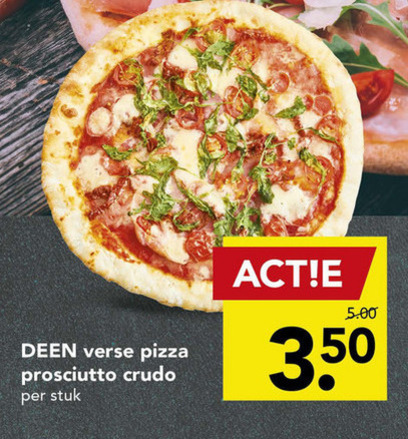 Deen Huismerk   verse pizza folder aanbieding bij  Deen - details