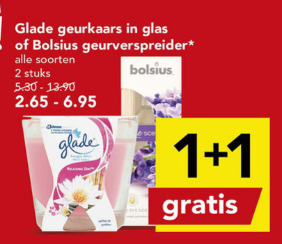 Glade   luchtverfrisser, geurkaars folder aanbieding bij  Deen - details