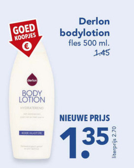 waarom niet Vergadering bodem Derlon bodylotion folder aanbieding bij Deen - details