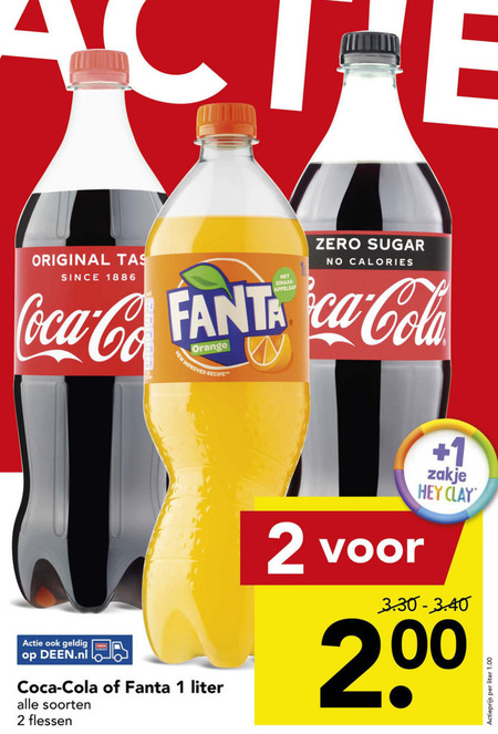 Fanta   frisdrank, cola folder aanbieding bij  Deen - details