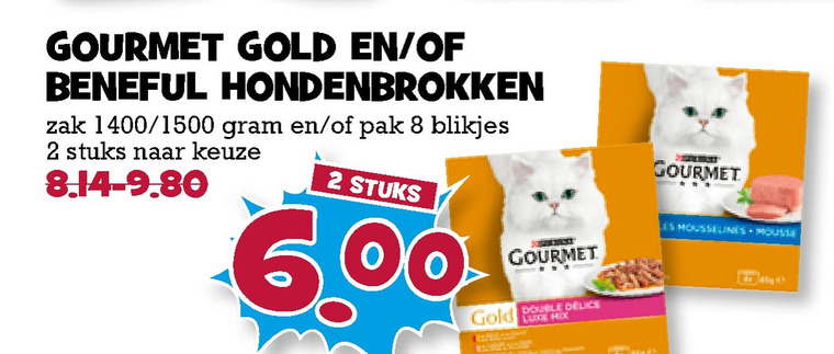 Gourmet   kattenvoer, hondenvoer folder aanbieding bij  Boons Markt - details