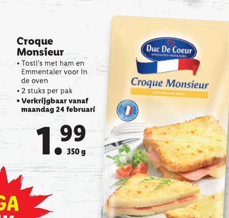 Duc de Coeur   kaasbroodjes folder aanbieding bij  Lidl - details