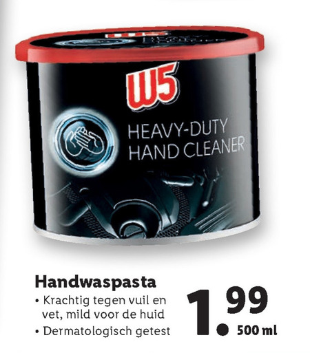 W5   handcleaner folder aanbieding bij  Lidl - details