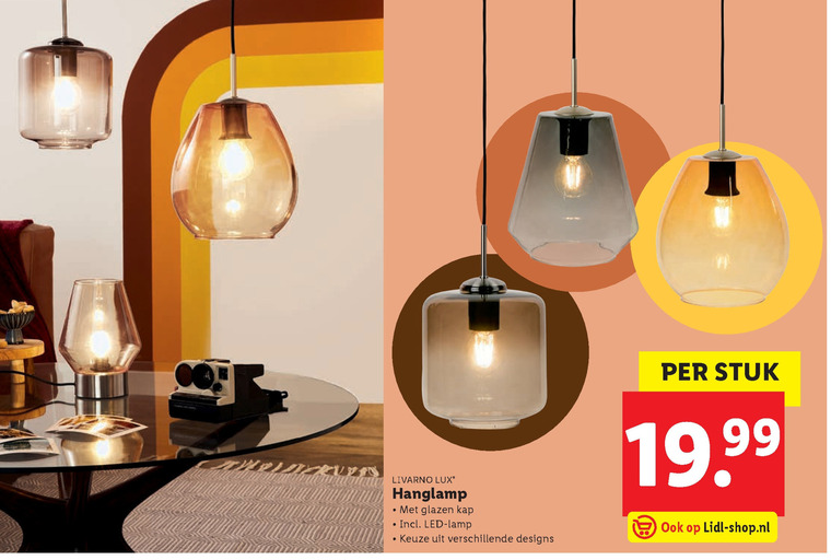 Livarno hanglamp folder aanbieding bij Lidl details