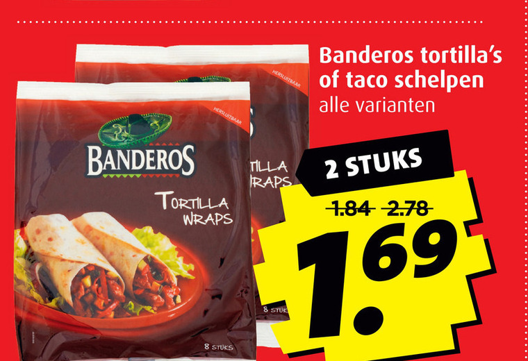 Banderos   tortilla, maaltijdmix folder aanbieding bij  Boni - details