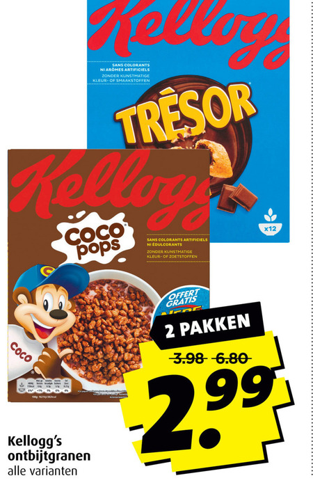 Kellogs   cereals folder aanbieding bij  Boni - details